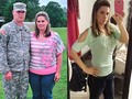 सैनिक की पत्नी ने ईराक़ से वापस लौटे अपने पति को ४० किलो वज़न घटाकर चौंकाया