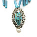 Fancy Vintage Indian Inspired Beaded Turquoise Recycled Native Costume Necklace
