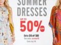 Up to 50% off sale for summer dresses