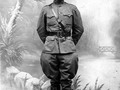 Future president Harry S. Truman as a Captain in the U. S. army in WWI, France, 1918