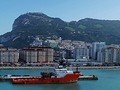 Panorama of Gibraltar from the Sea by Steve