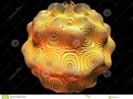A #digital image based on #fractals, reminiscent of gold jewellery and decoration. #abstract #amulet #bulb