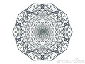 A symmetrical decagon #mandala #pattern made up rope and flower elements. #decagon #decagonal #digital
