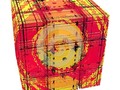 A box with an abstract image of a sad girl or child.. A digitally produced fractal image. #abstract #box #child