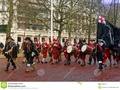 Civil War Society march down the Mall to Horseguards in memory of execution of Charles I. 31 January 2016.
