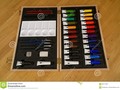 Artists set of tubes of paint, brushes, pencils and other tools n a case. #stockphotography …