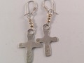 Cross Beaded Earrings Gift for Her Sterling Silver Gild via Etsy#pottiteam