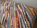 Crochet Afghan Colorful Throw Blanket Fall and Winter Warm via Etsy