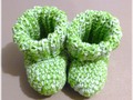 Crochet Slipper Socks Booties Lime & Mint Green Size 6 7 via Etsy