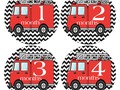 Fire Engine Monthly Stickers Fire Truck Stickers Baby Photo via Etsy #pottiteam