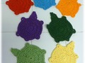 Turtle Washcloths Dishcloths Coasters Assorted Colors Cotton Seven via Etsy #pottiteam