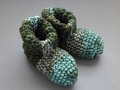 Crochet Slipper Bed Socks Booties Mixed Colors Size 7 8 via Etsy