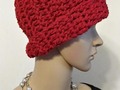 Thick Wool Beanie, Warm Winter Hat, Crochet Toque, Accessories Maroon One Size Fits Most via Etsy