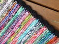 Extra Warm Multi Color Crochet Cozy Cover Black Scallop Trim (79 x 41 inches) via Etsy