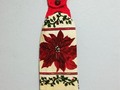 Full Size Kitchen Towel with Removable Crochet Towel Holder Holiday Poinsettia via Etsy