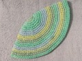 Yarmulke Kippot Kippah Frik Crocheted Cotton Shades of Greens and Blue 10 inches via Etsy