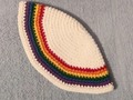 Yarmulke Kippot Kippah Frik Crocheted Cotton LGBT Rainbow 10 inches via Etsy