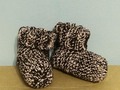 Slipper/ Bed Socks/ Booties - Pink Brown Mix 7/8 via Etsy