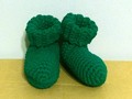 Slipper/ Bed Socks/ Booties - Green Size 7/8 via Etsy