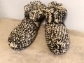 Slipper/ Bed Socks/ Booties - Black & White Size 9/10 via Etsy