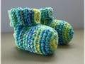 Crochet Slipper Socks Booties Mixed Colors Size 6/7 via Etsy