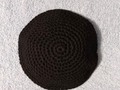 Yarmulke Kippot Kippah Frik Crocheted Cotton Black 7.5 inches via Etsy