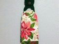 Full Size Kitchen Towel with Removable Crochet Towel Holder Holiday Poinsettia via Etsy…
