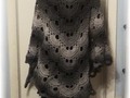 Shawl Lacy Openwork, Long Length Prayer Shawl. Wrap, Crocheted, Gray, Virus Shawl, Cape via Etsy