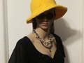 Bucket Hat Handmade Crochet Bulky Yellow via Etsy