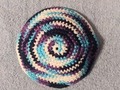 Yarmulke Kippot Kippah Frik Crocheted Cotton White Blue Purple 7.5 inches via Etsy