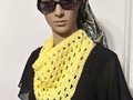 Crochet Bandana / Headscarf Openwork Pattern Cotton with Ties Yellow via Etsy #SympathyRTs #TMTinsta #pottiteam