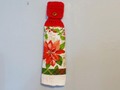 Hanging Kitchen Towel Crochet Top Doubled Christmas Poinsettia Holly Red Flowers via Etsy