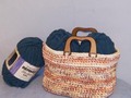 Sale Ends Soon- Heavy Duty Bag with Handles Multi Color Cotton Crohet Tote via Etsy