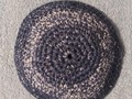 Yarmulke Kippot Kippah Frik Crocheted Cotton Denim Splash Blue 7 inches via Etsy