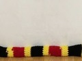 Door Draft Stopper, Yellow Black Red Stripes, Pollen, Smoke, Dust Blocker Coral Snake- 40 inches via Etsy