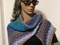 Crochet Wrap Openwork Prayer Shawl Lightweight 25 x 50 inches via Etsy