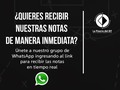¿Quieres recibir nuestras notas en tiempo real?🧐 Te dejamos el enlace de nuestro grupo de WhatsApp para que te una…