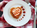 Chicken Parmesan Valentine Hearts