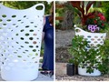 Laundry Basket Turned Strawberry Planter