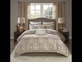 Madison Park Dora 8 Piece Jacquard Bedding Medallion Comforter Set for B... via YouTube