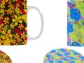 - Pretty Drink Ware - Floral Pattern Mugs and Coasters from #Artsadd #Gravityx9 #homedecor -