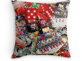 Gamblers Delight - Las Vegas Icons Background Pillow #Gravityx9 #LasVegasIcons -