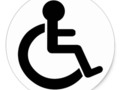 #Disability Disabled Symbol Classic Round Sticker by #Symbolical #gravityx9 -