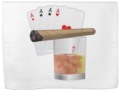 Four Aces, A Drink and A Cigar #KitchenTowel by #LasVegasIcons #Zazzle -