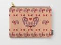Paisley, Dots and Hearts Pouch by #Gravityx9. Worldwide shipping available at #Society6 -  