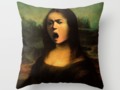 Caravaggio's Mona Lisa Throw Pillow by #Gravityx9 #Society6 #spoofingthearts