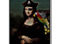 #MonaLisa #Pirate Captain Postcards by #SpoofingTheArts