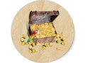 #Pirate's Treasure Chest on Crinkle Paper Round Sticker by #gravityx9 #zazzle #tlapd -