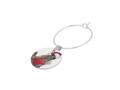 Christmas Santa Raccoon Bandit Wine Glass Charm