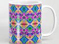 Groovy Psychedelic Diamond Pattern Coffee Mug by #Gravityx9. #Society6 -
